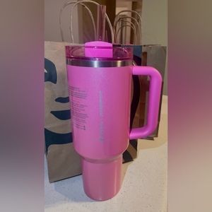 Starbucks x Stanley 2024 Tumbler Target Exclusive Glitter Winter Pink